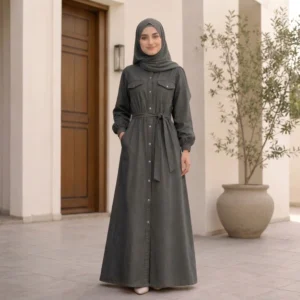 Rosé Élégance Abaya