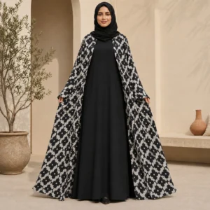 Noor Luxe Flare Georgette Abaya