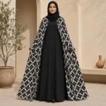 Noor Luxe Flare Georgette Abaya - Mocha Taupe