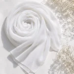 Georgette Aura Scarf - White